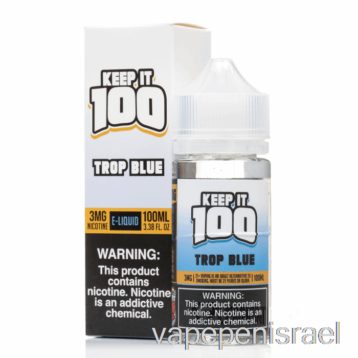 חד פעמי Vape Israel Trop Blue - Keep It 100 E-liquid - 100ml 3mg